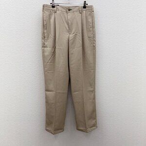 Tommy Hilfiger Micro Tech Khaki Pleated Microfiber Dress Pants Mens sz 32x30 NEW
